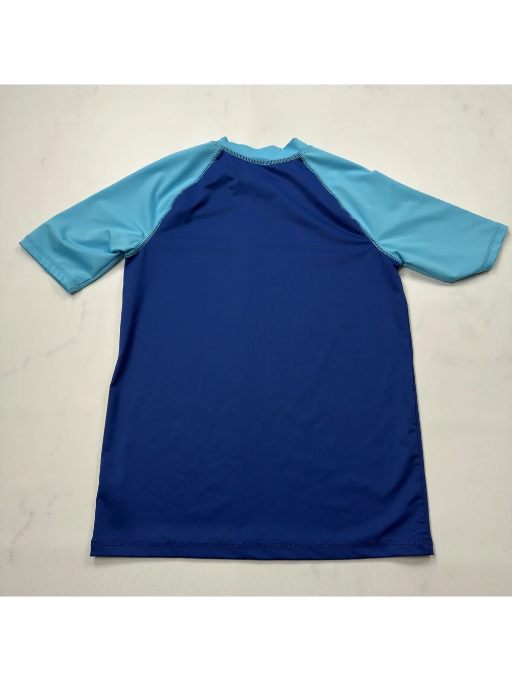 Children's Place Sport Rash Guard Swim Shirt Blue Contrast - Boys XXL